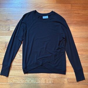Athleta black cross cross sweatshirt, XS, black, very good used condition.